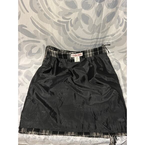 Cambridge Country Plaid Wrap Skirt Fringe Button & Snap‎ Closure Women's Size 6P - Picture 8 of 10